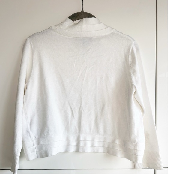Ronnie Nicole White Cardigan 3/4 sleeves Size Small Lightweight - Picture 6 of 6